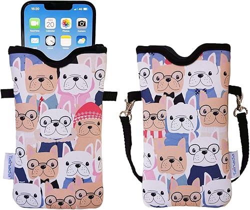 Miniatura 19 de Tainada Funda Bolsa Estuche de Neopreno para Teléfono para Hombres y Mujeres con Correa Cruzada/Cordón para el Cuello para iPhone 17/16/15 Pro Max