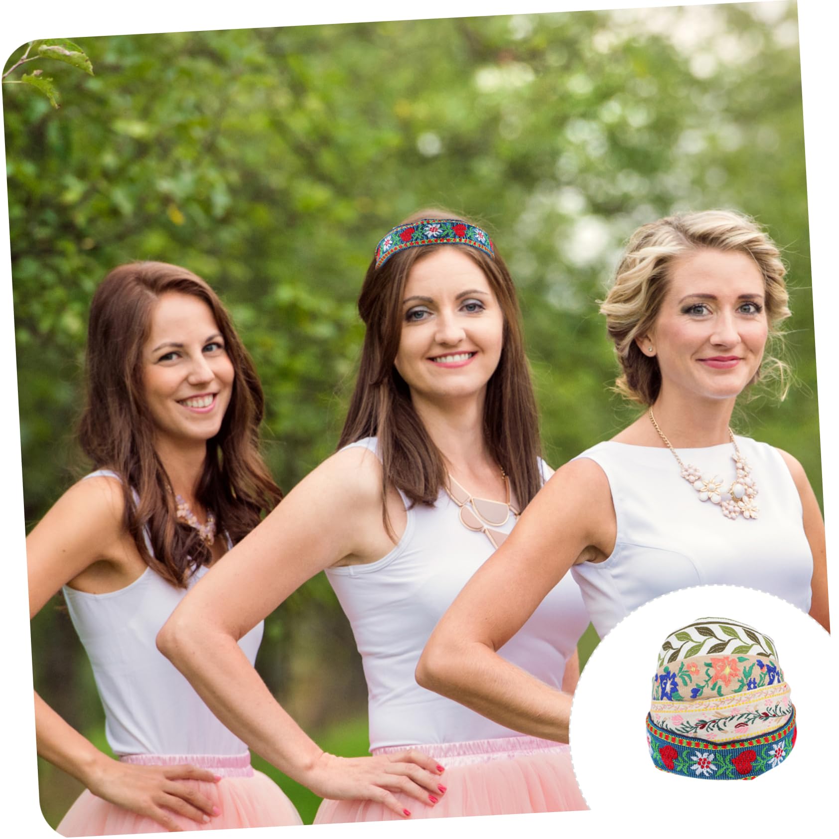 Didiseaon 8pièces Bandeaux Femmes Avec Accessoires Coiffure Large Pour Fête Mariage Plage Cœur Vigne