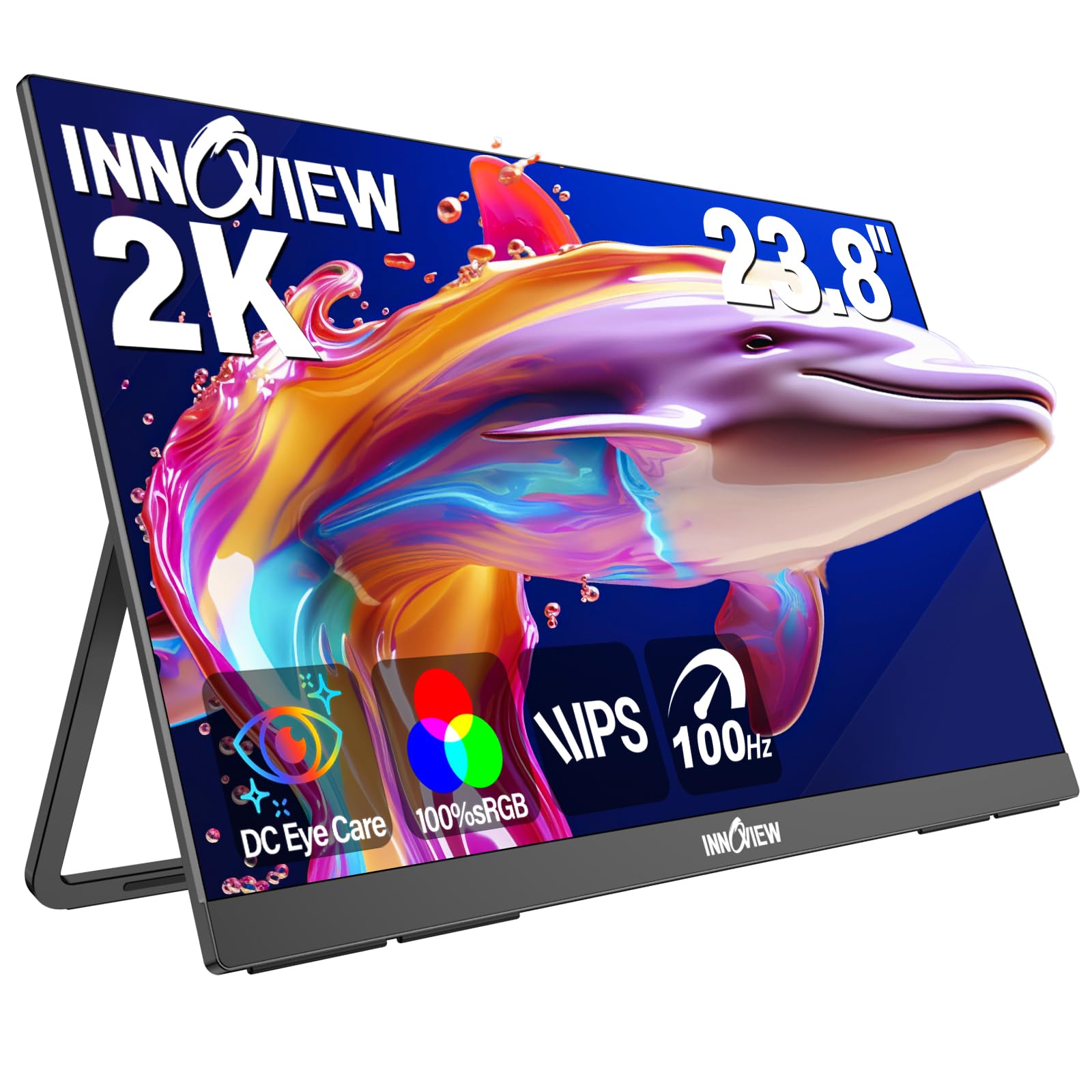 InnoView 23.8インチ 2K 100Hz モバイルモニター QHD Amazon.co.jp: INNOVIEW 23.8インチ QHD 2K ブラック ポータブル