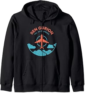 Ben Gurion Airport Tel Aviv, Israel Zip Hoodie