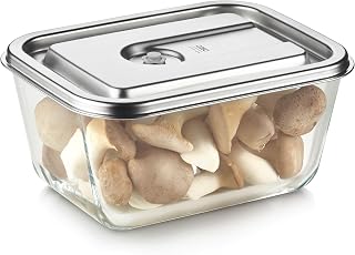 Caso VacuBoxx Inox 2.6 - Vakuum-Frischebehälter, 2600 ml Volumen, für druckempfindliche und flüssige Lebensmittel, BPA-Frei, Backofenfest, spülmaschinenfest, gefrierfest
