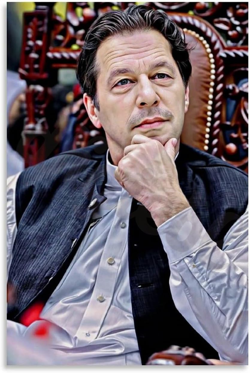 Pakistani Politician Imran Khan Portrait Poster (2) Canvas Painting Posters And Prints Wall Art for Living Room Bedroom Decor 12x18inch(30x45cm) Unframe-style