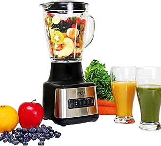 Total Chef 6-Speed Countertop Blender with Glass Pitcher