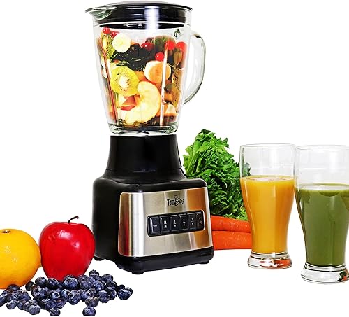 Total Chef Licuadora de encimera – Mezclador eléctrico, batido congelado, batidos, batido, máquina de puré, molinillo Licuadora Aparato de cocina