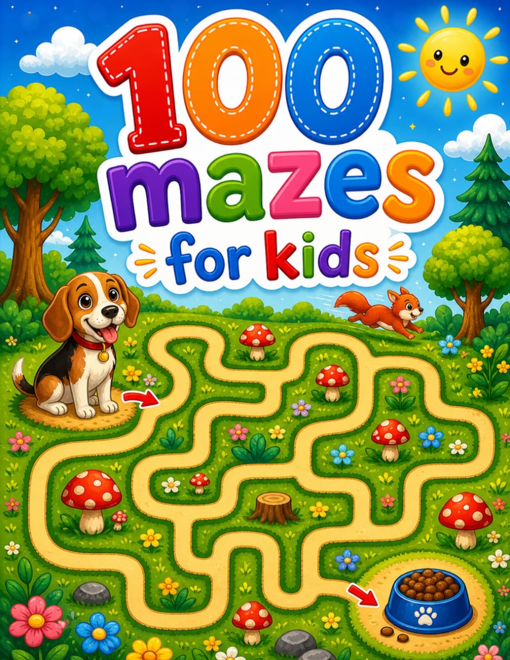100 Mazes for Kids Ages 4-6: Fun Activity Book for Children