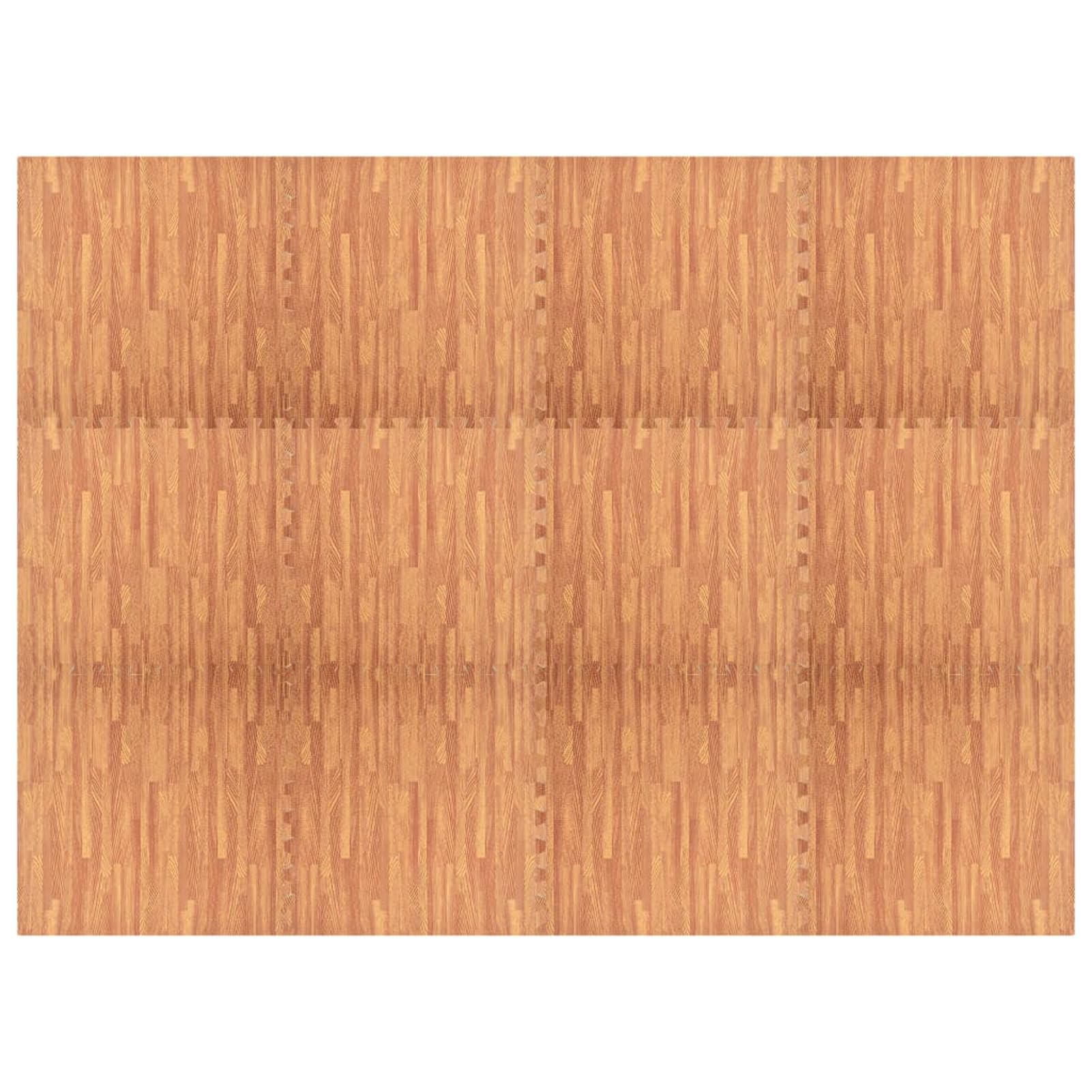 Brokky Tappetino a Incastro 12 pz Venature Legno 4,32 ㎡ Schiuma EVA-Tappeto Da Fitness A Puzzle Materassino Antiscivolo Da Palestra Componibile Con Protezione Antiurto Per Pavimenti, Pesi, Dischi, wor