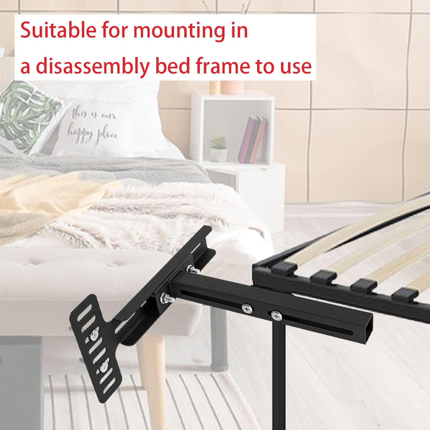 Ertuohg Headboard Kit for Adjustable Bed, Adjustable Headboard Brackets, Universal Headboard Brackets for Bed Frame Headboard, Headboard Wall Mounting Bracket with Footboard Extension Kit
