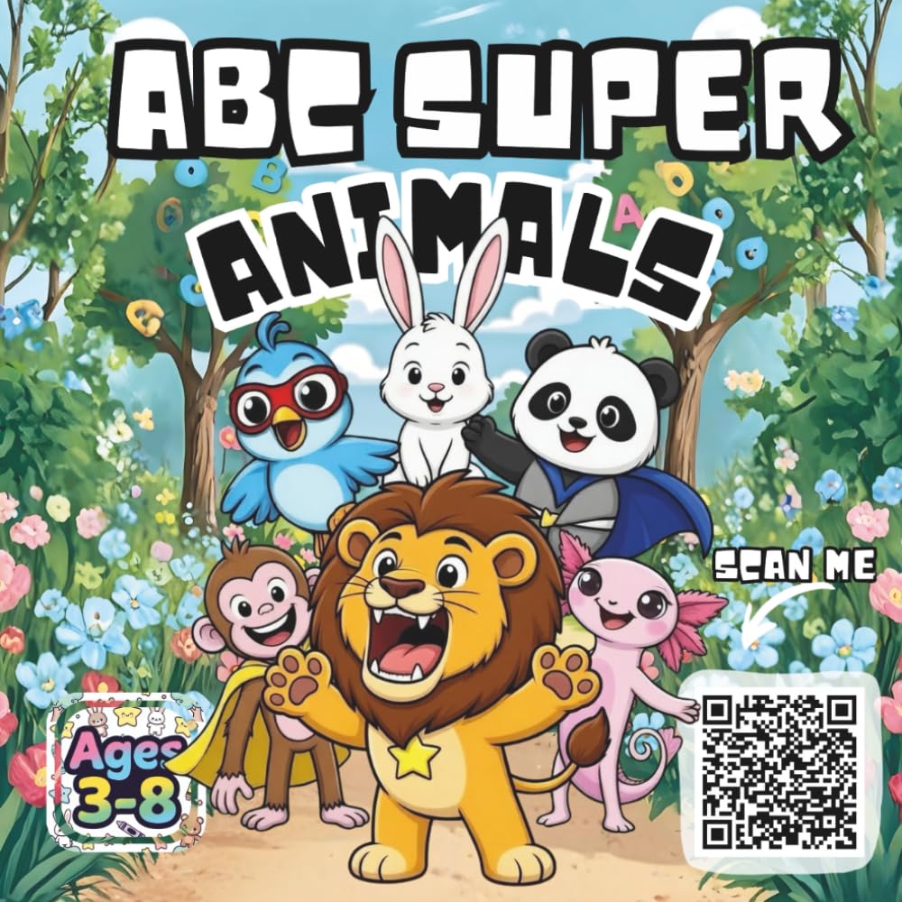 ABC Super Animals: Simple & Interactive Animal Coloring Book