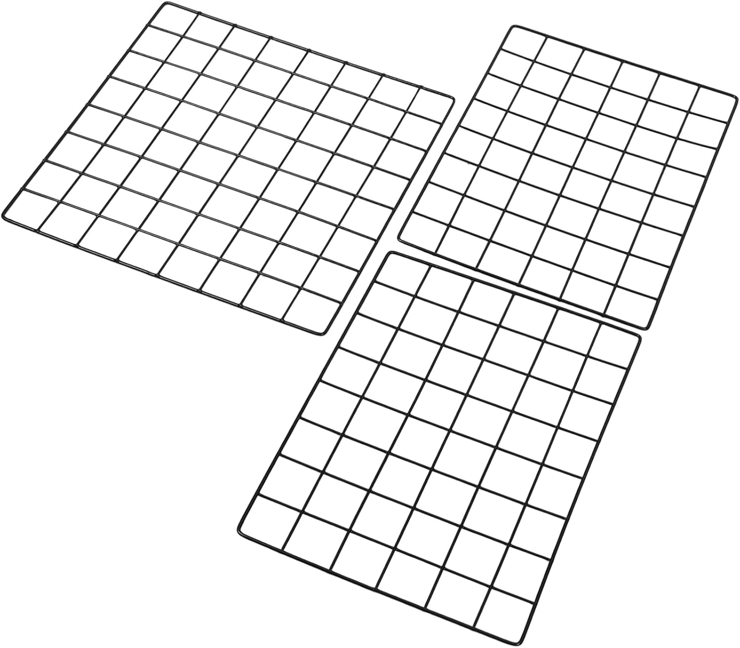 Cabilock 3Pcs Wall Grid Organizer Photo Display Panel Grid Wall Art Decor for Dormitory and Bedroom for Photos Plants and LED Lights