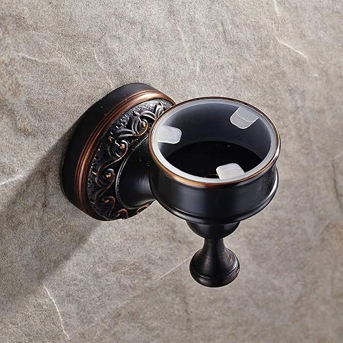 Miniatura 7 de Leyden Juego de 2 anillos de bronce aceitado y jabonera para baño montado en la pared