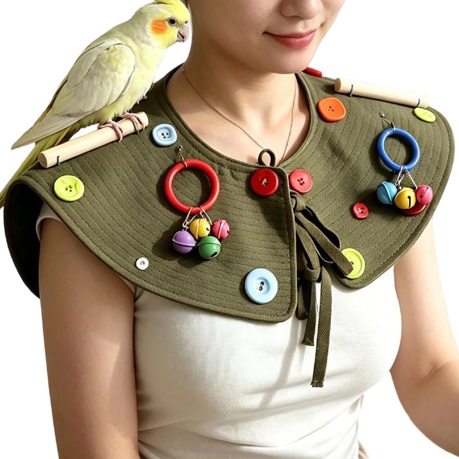 Parrot Shoulder Protector Bird Diaper Cape Keep Cloth from Scratches & Poop