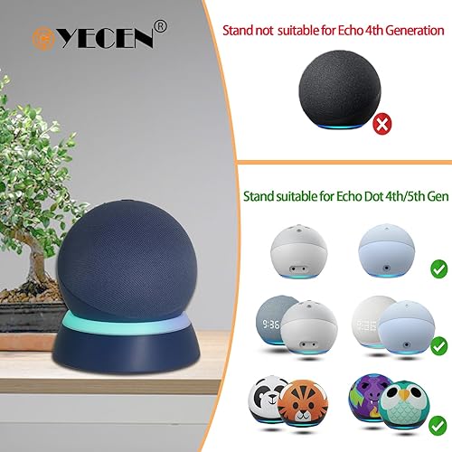 Miniatura 2 de Dot - Soporte de mesa de 5ª generación para Dot 5ª y 4ª generación, soporte de base con guía de luz, accesorios de puntos con gestión de cables