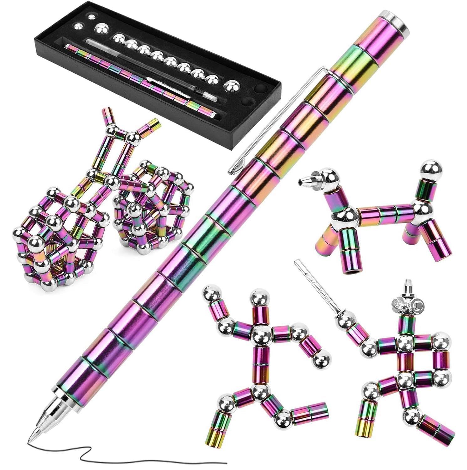 Magnetic Fidget Pen- Decompression Multifunction Writing Ballpoint Pen