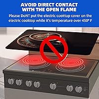 Vista 7 de Cubierta para estufa eléctrica de 28 x 20 pulgadas, protector superior de estufa de goma suave y duradero, protector superior de estufa fácil