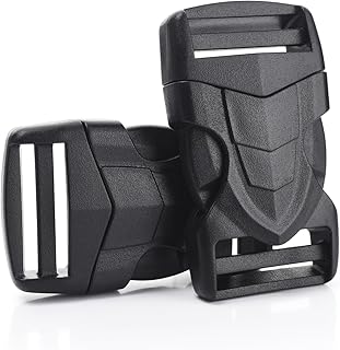 1 Inch 6 PCS Plastic Buckles for Strap, Nylon Webbing Backpack Buckle Clip, Side Release Clips Dog Collar, Camera Bag, Luggage Straps Replacement Dual Adjustable No Sewing