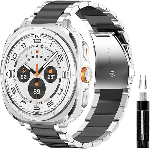 Vista 108 de GOLDTOLUCK No Gap Stainless Steel Band Compatible with Samsung Galaxy Watch 8 7 6 5 4 Classic FE Pro Ultra 40mm 44mm 46mm 43mm 47mm 45mm 42mm