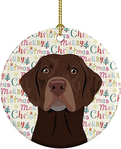 Miniatura 223 de Caroline's Treasures Adorno navideño de husky siberiano en blanco y negro #2 de cerámica para árbol de Navidad, decoración colgante para el hogar,