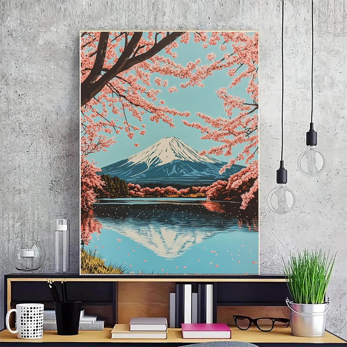 Mount Fuji diamentowe zestawy artystyczne dla dorosłych, malarstwo diamentowe, krajobraz, kryształ, zestawy artystyczne, dla dorosłych, dzieci, DIY, 5D, okrągłe, pełne wiercenie, klejnot, kropki, haft