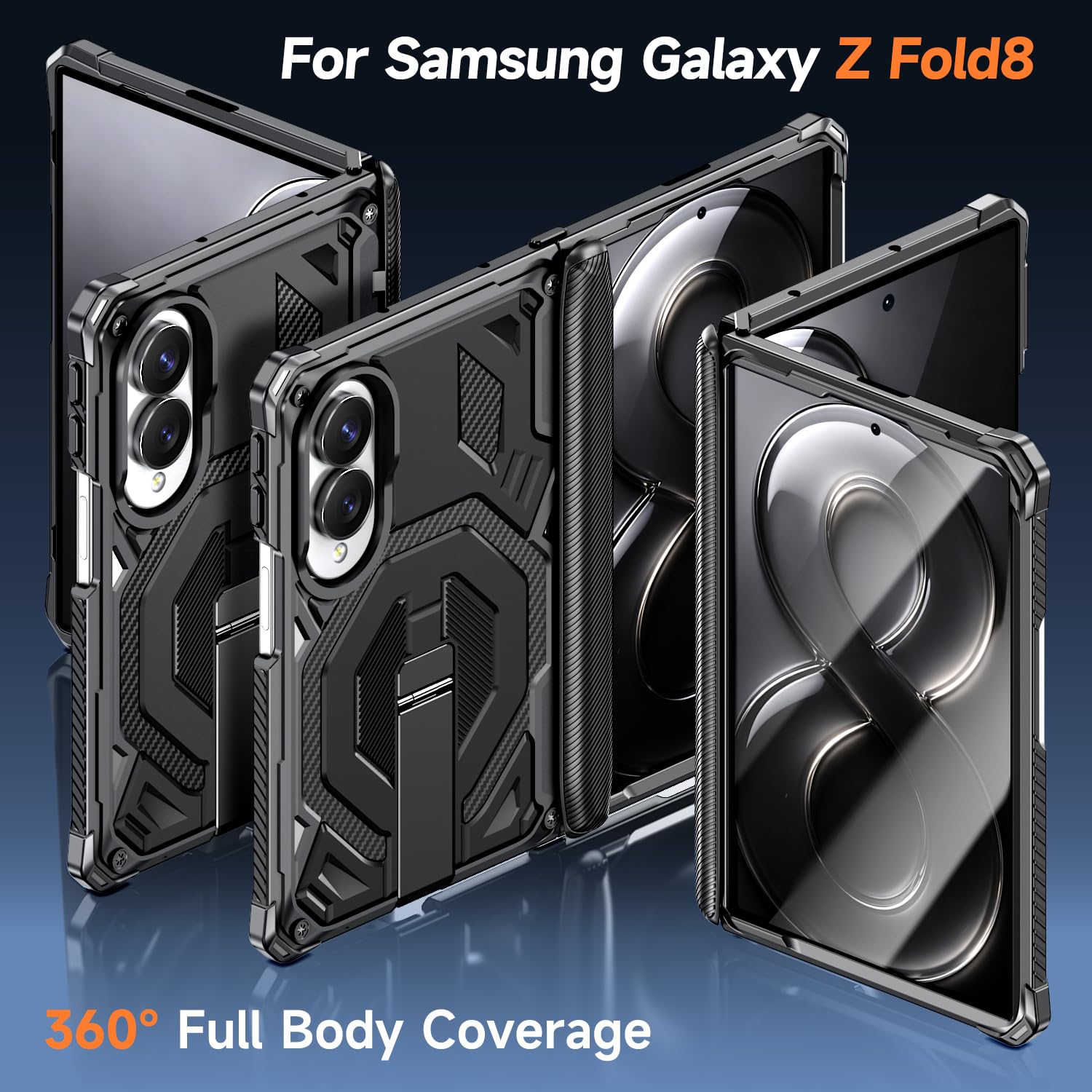 Custodia magnetica per Samsung Z Fold 8 con cerniera TXZ, colore