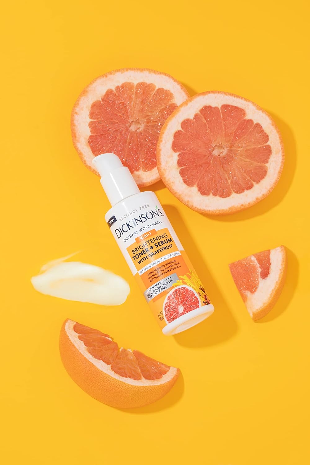 Dickinson's Witch Hazel Brightening Toner + Serum with Grapefruit : Beauty & Personal Care