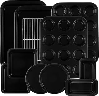 11-Piece Nonstick Baking Pans Set - Professional Grade Carbon Steel Bake...