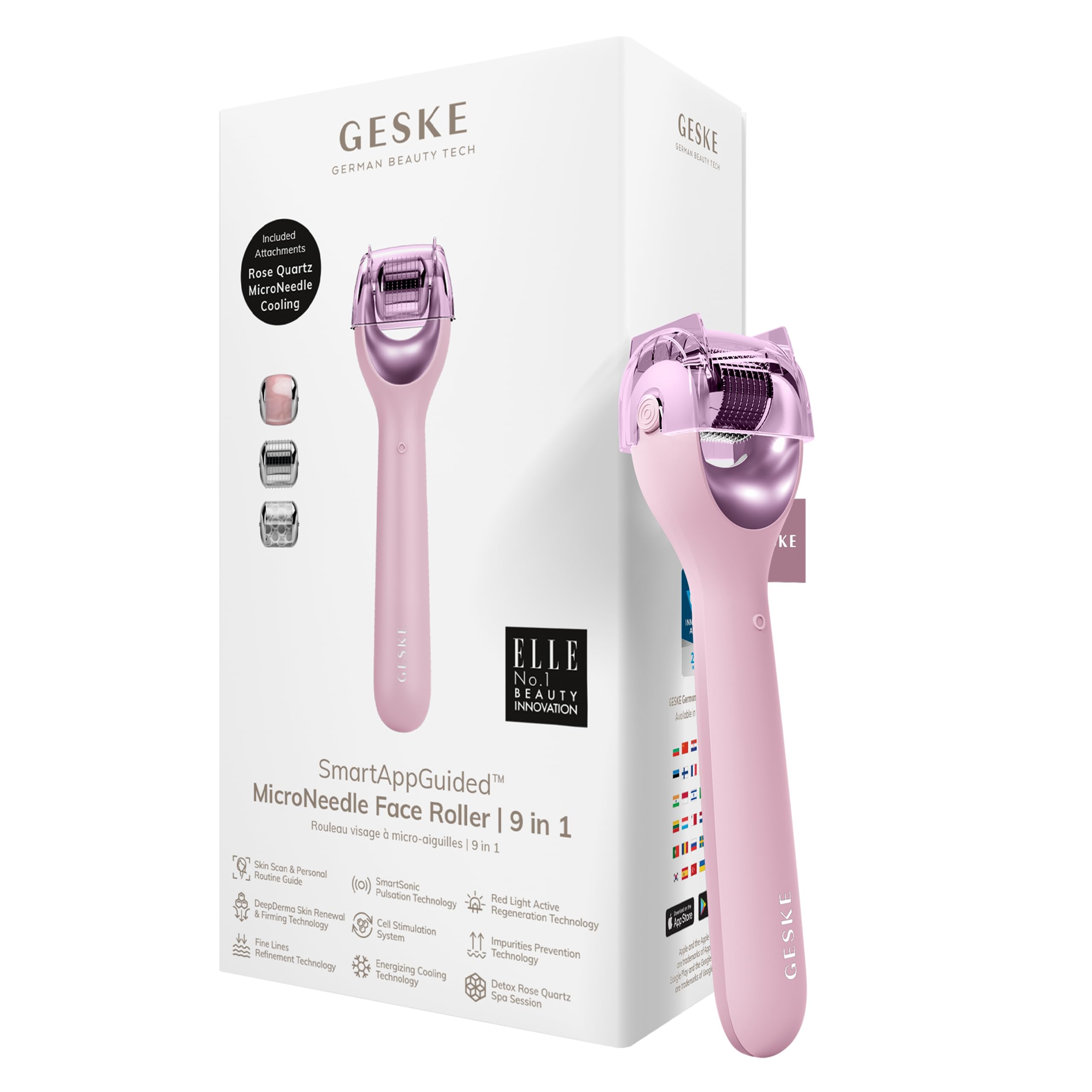 Sponsored Ad – Geske Microneedle Face Roller 9 In 1 Pink