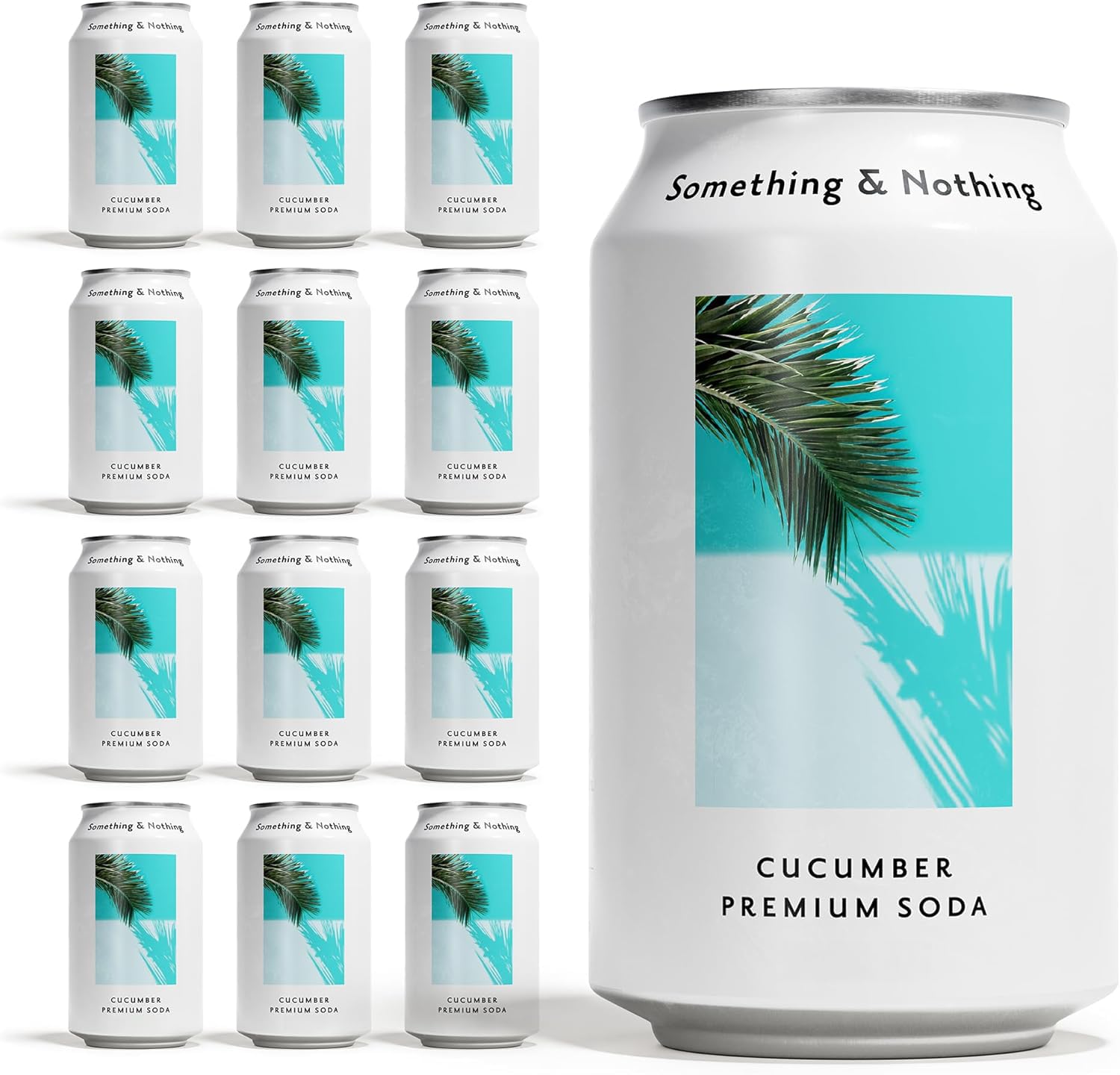 Cucumber Flavoured Sparkling Water, 12x 330ml Cans | Lightly Carbonated Fizzy Soda Waters Infused with Added Grape & Lemon Juice | Vegan & Low Calorie Multipack Healthy Soft Drinks