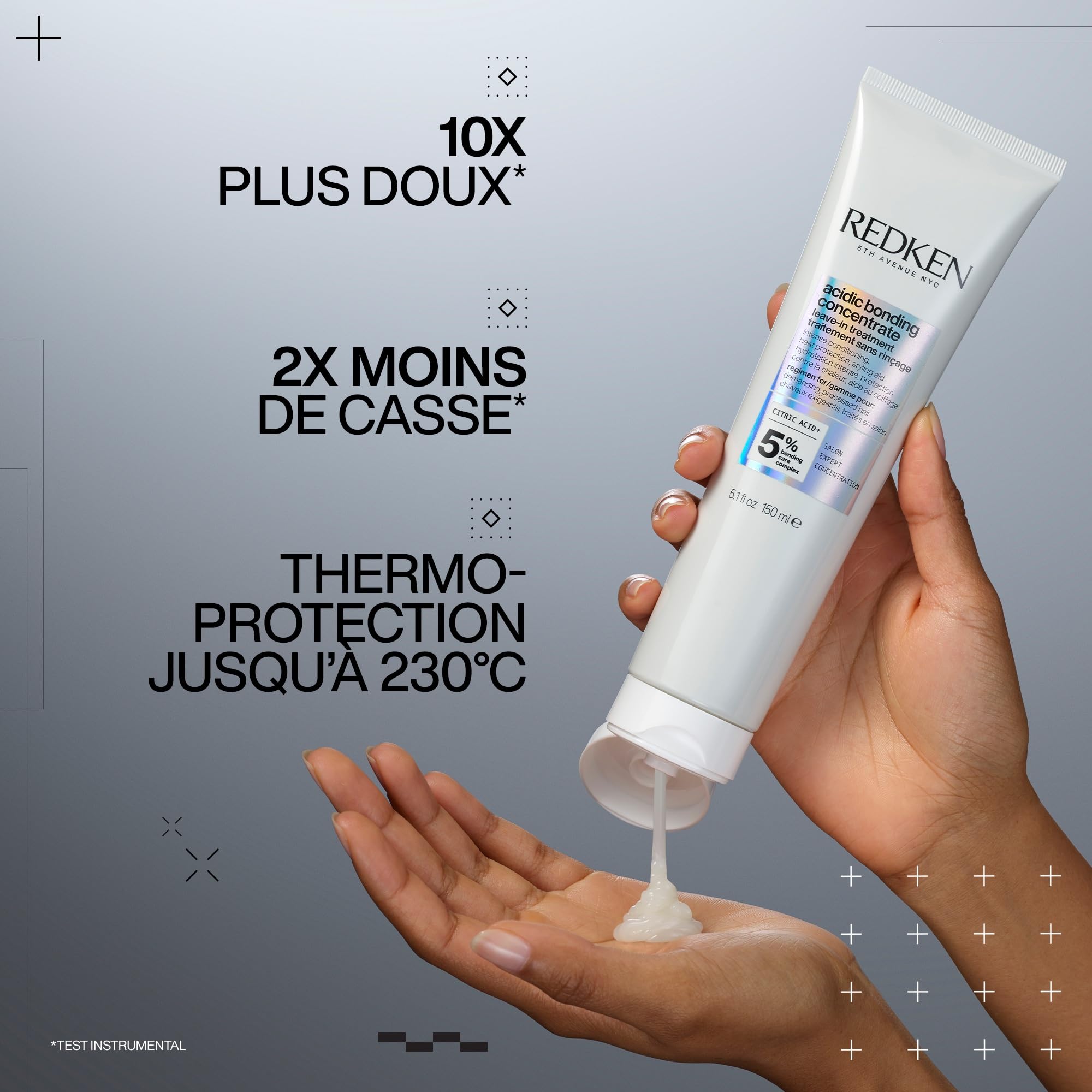 REDKEN - Routine Cheveux Abimés - Acidic Bonding Concentrate - 56% de Casse en Moins - 82% de Fourches en Moins - Cheveux 11x Plus Lisses - Shampoing (300ml) + Masque (250ml) + Leave in (150ml)