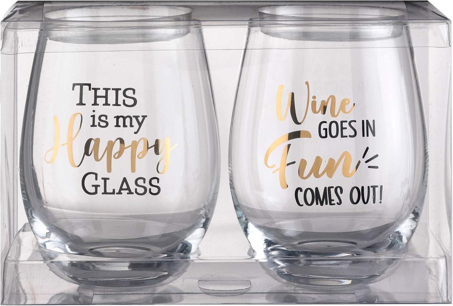 Lillian Rose Wine Glass Set With Fun Sayings