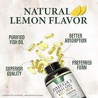 Vista 6 de Pastillas de aceite de pescado Omega 3 de 2400 mg – Suplementos de aceite de pescado Omega 3 de triple fuerza – Los mejores ácidos grasos EPA y DHA