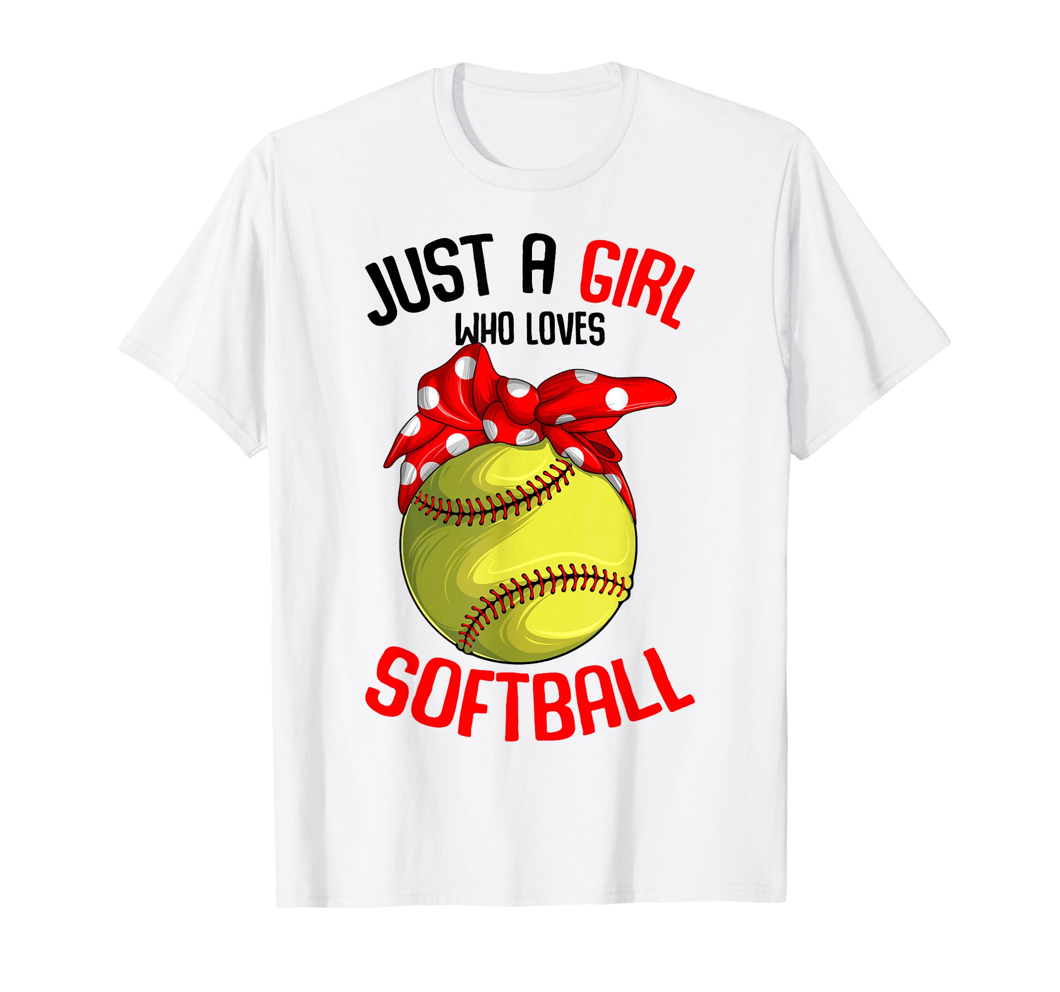 Just a Girl who Loves Softball Girls T-Shirt
