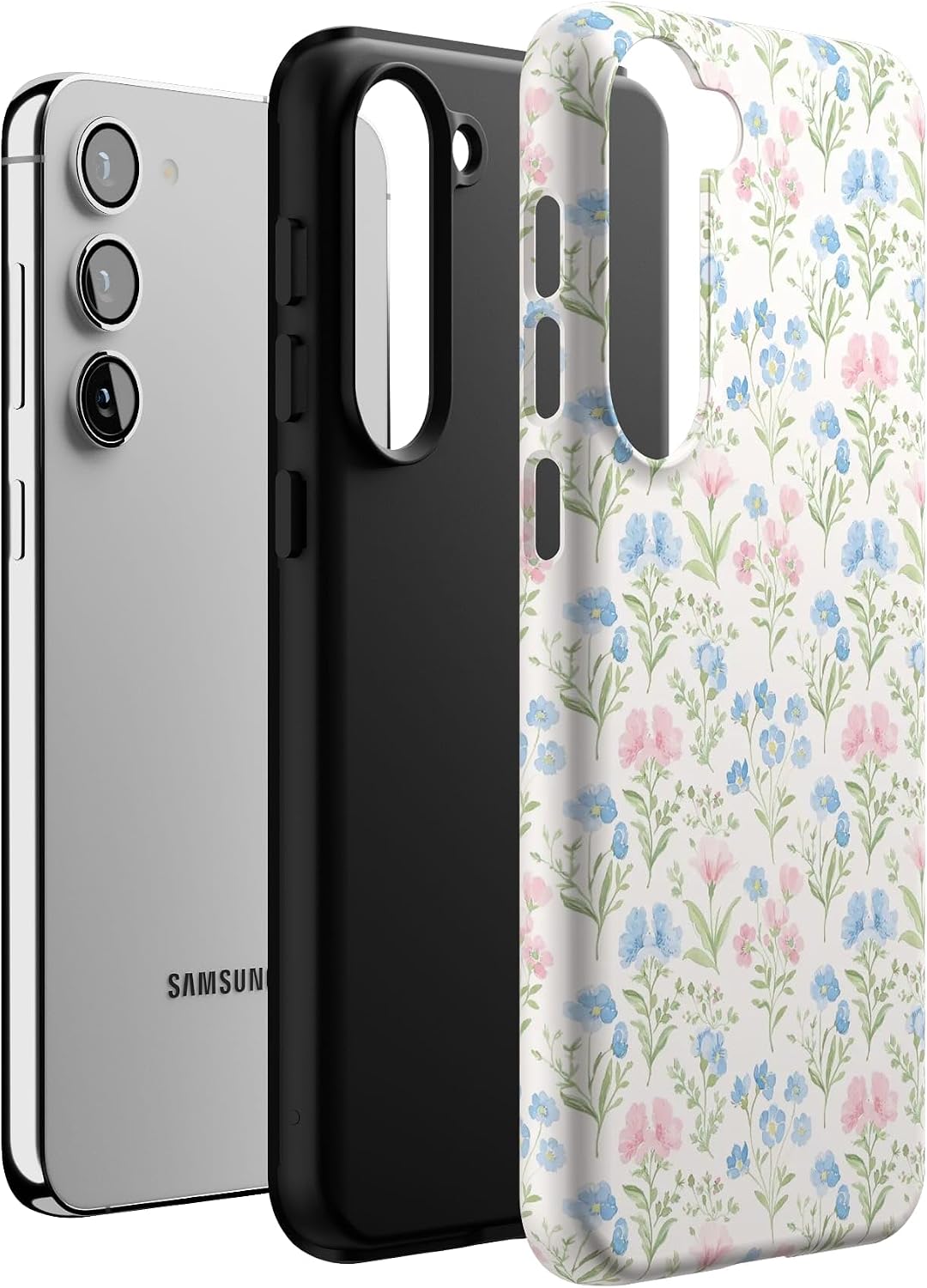 Casely Galaxy S23 Plus Case | Pastel Garden | Sunday Best | Essential Slim Dual-Layer Protective Design