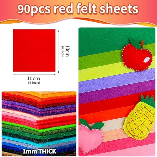 Vista 65 de IOOLEEM Hojas de fieltro negro, 30 piezas precortadas de 7 x 11.3 pulgadas (tamaño cercano a A4) para manualidades, costura