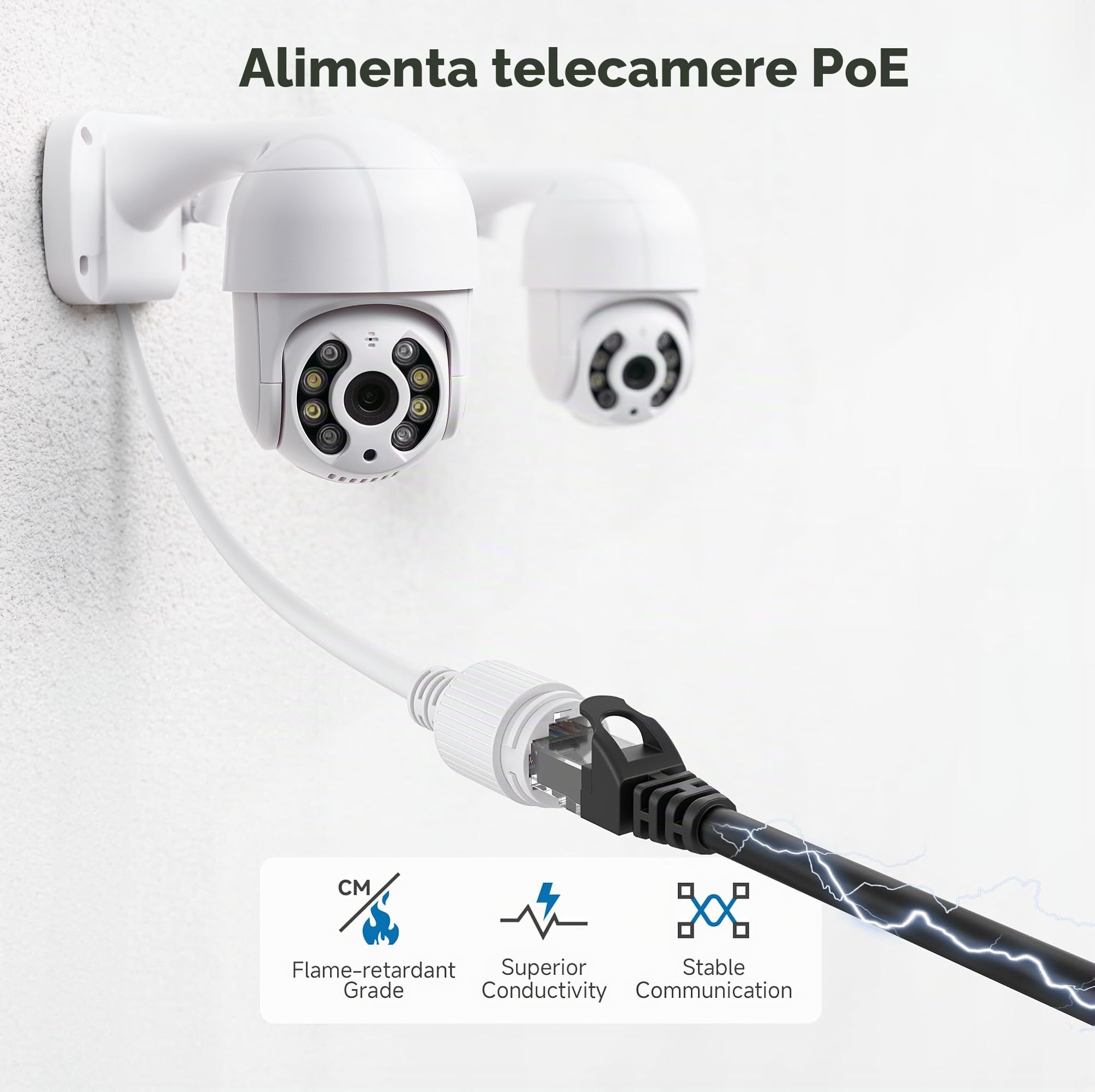 Cable Matters Confezione da 5 cavi Ethernet Cat6 corti da 10 Gbps, antigroviglio, 0,3 m (cavo Cat6, cavo Cat 6) in nero, 0,3 metri