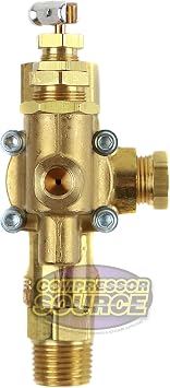 Air Compressor Pilot check valve unloader combination gas discharge 140-175 1/2 FPT TOP INLET X 1/2 MPT OUTLET