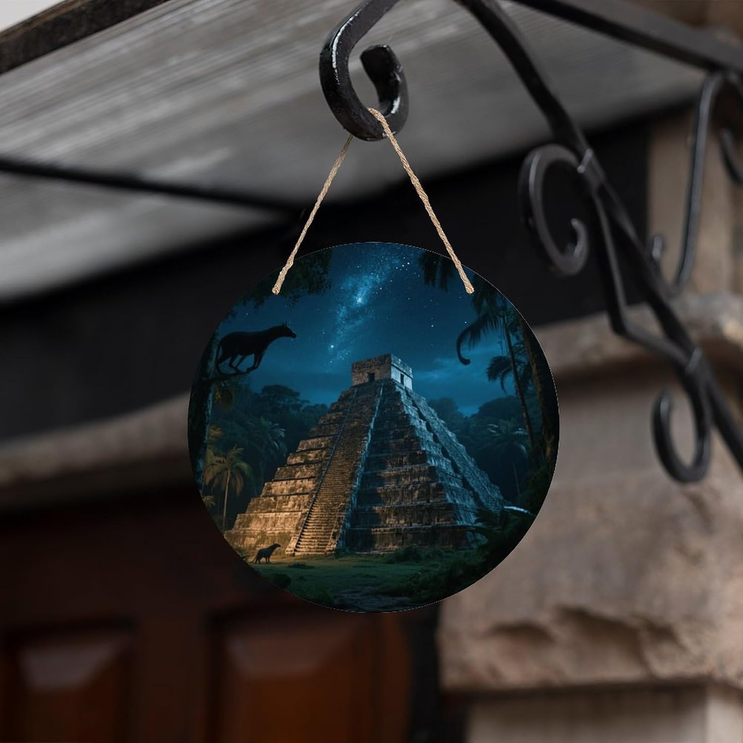 Starry Pyramid Painting Wood Painting