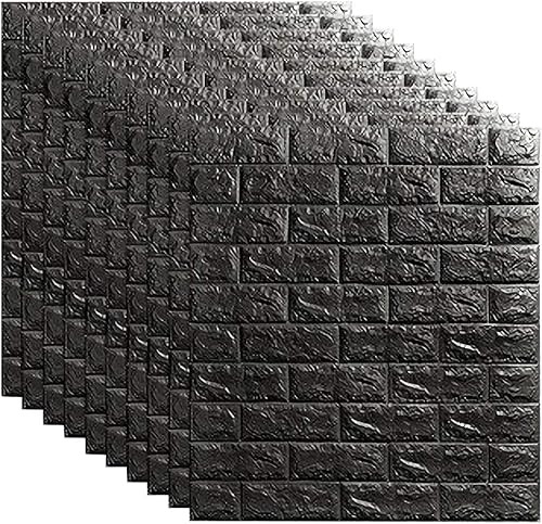 Miniatura 11 de Hojas autoadhesivas 3D de espuma para pared, cubren 11.5 pies cuadrados, adhesivos decorativos de pared para despegar y pegar, para decoración