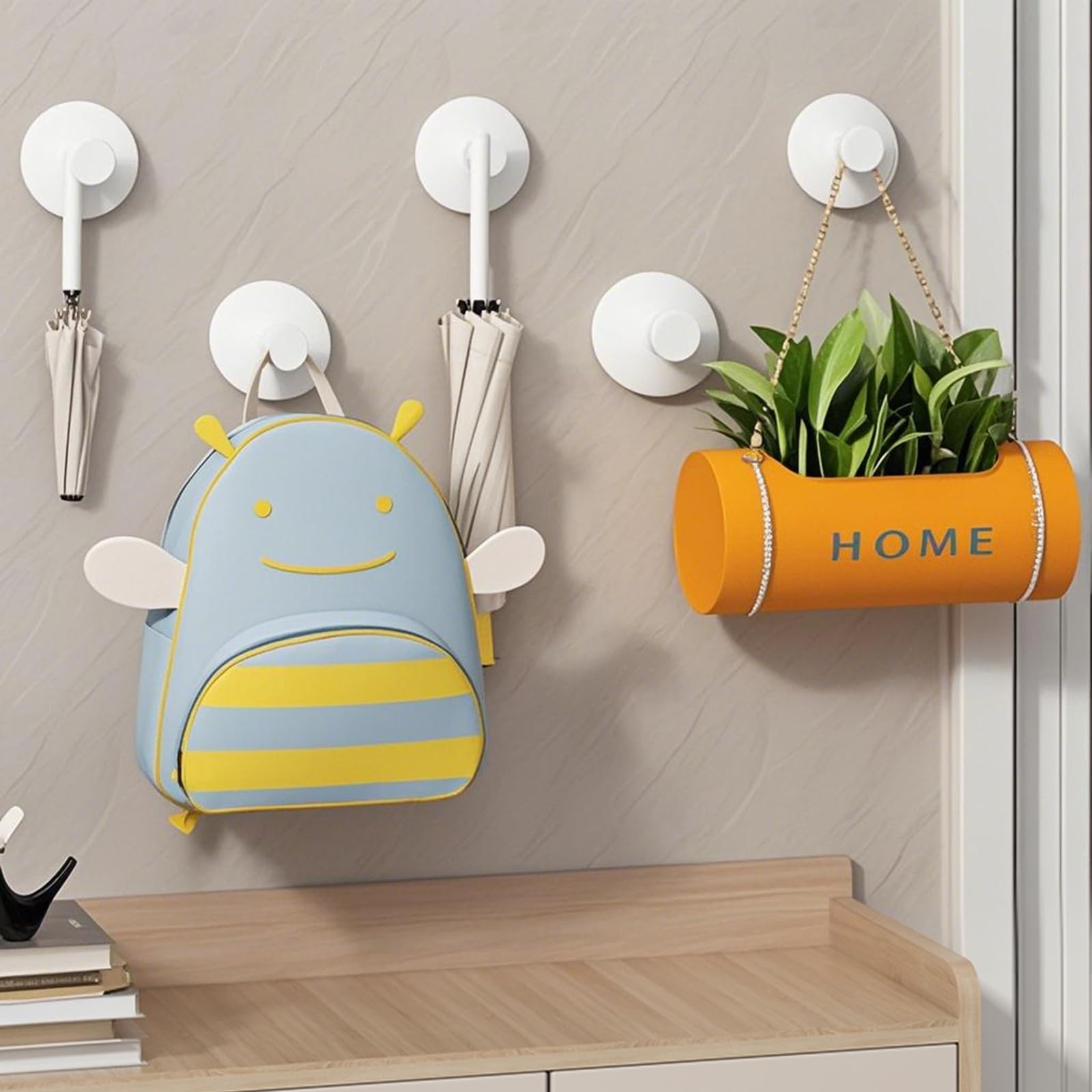 ZhouWei 2 Piezas Ganchos Ventosa, Percha de Pared Sin Taladrar Máx 3 kg Acero Inoxidable Suction Cup Hooks Reutilizables Toallero con Ventosa, para Cocina Baño Pared Azulejos Vidrio (Blanco)