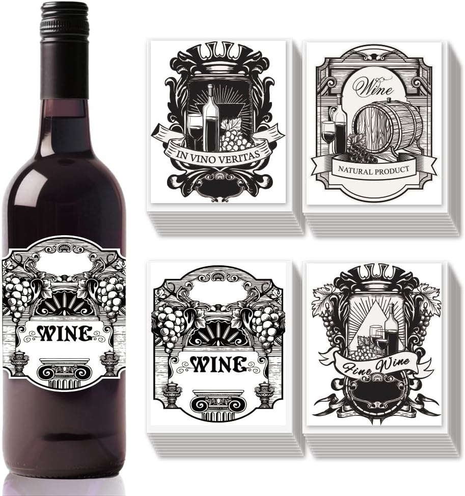 SUPERDANT 40Pcs 21st Birthday Wine Labels for Bottles Mini Champagne Labels Colorful Balloon Wine Bottle Label Stickers Champagne Bottle Cover Sticker for Birthday Party Favor