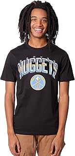 NBA Denver Nuggets Men's T-Shirt Arched Plexi Short Sleeve Tee Shirt, Medium, Black