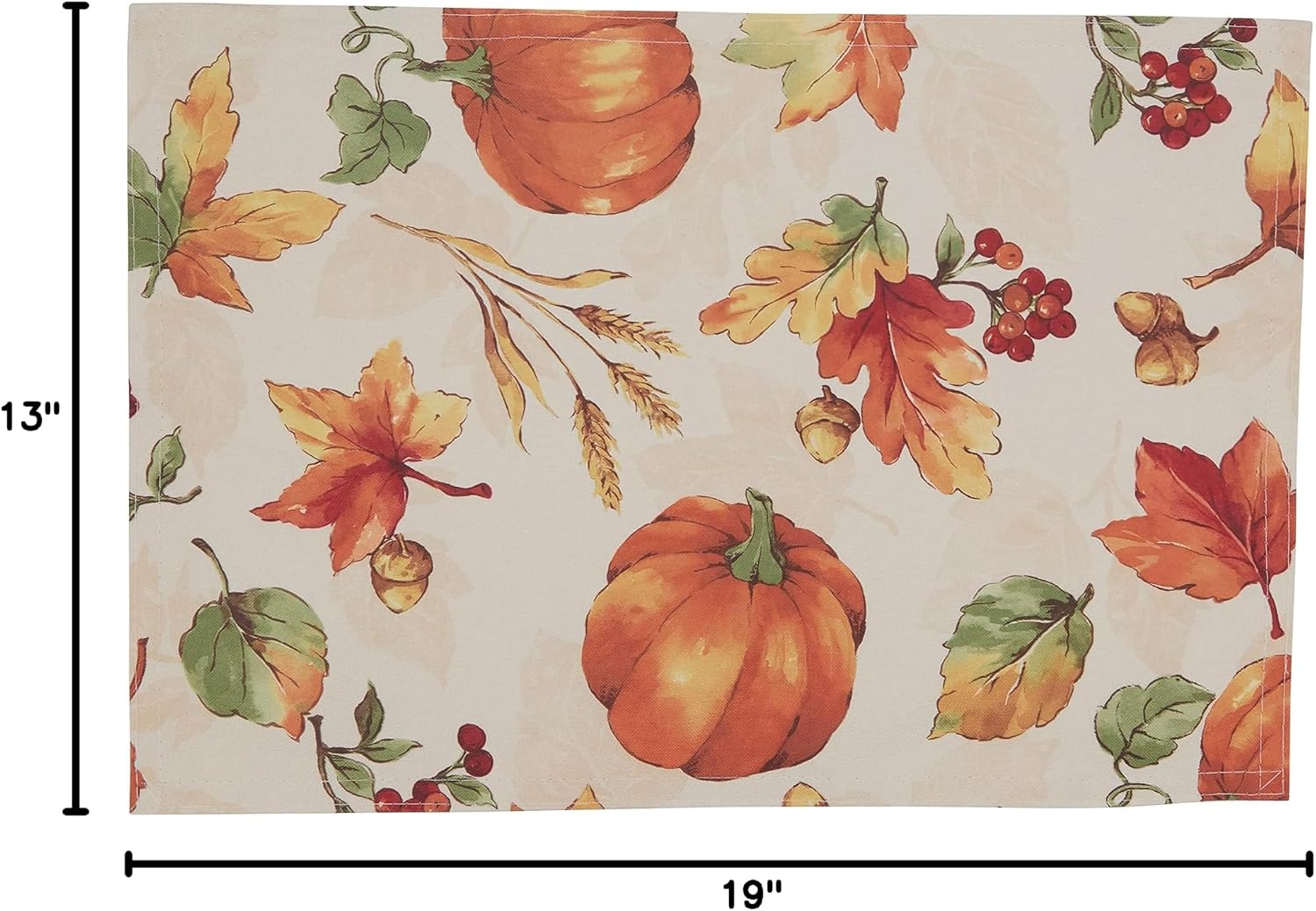 Fall Pumpkin Design Placemats (Set of 4)