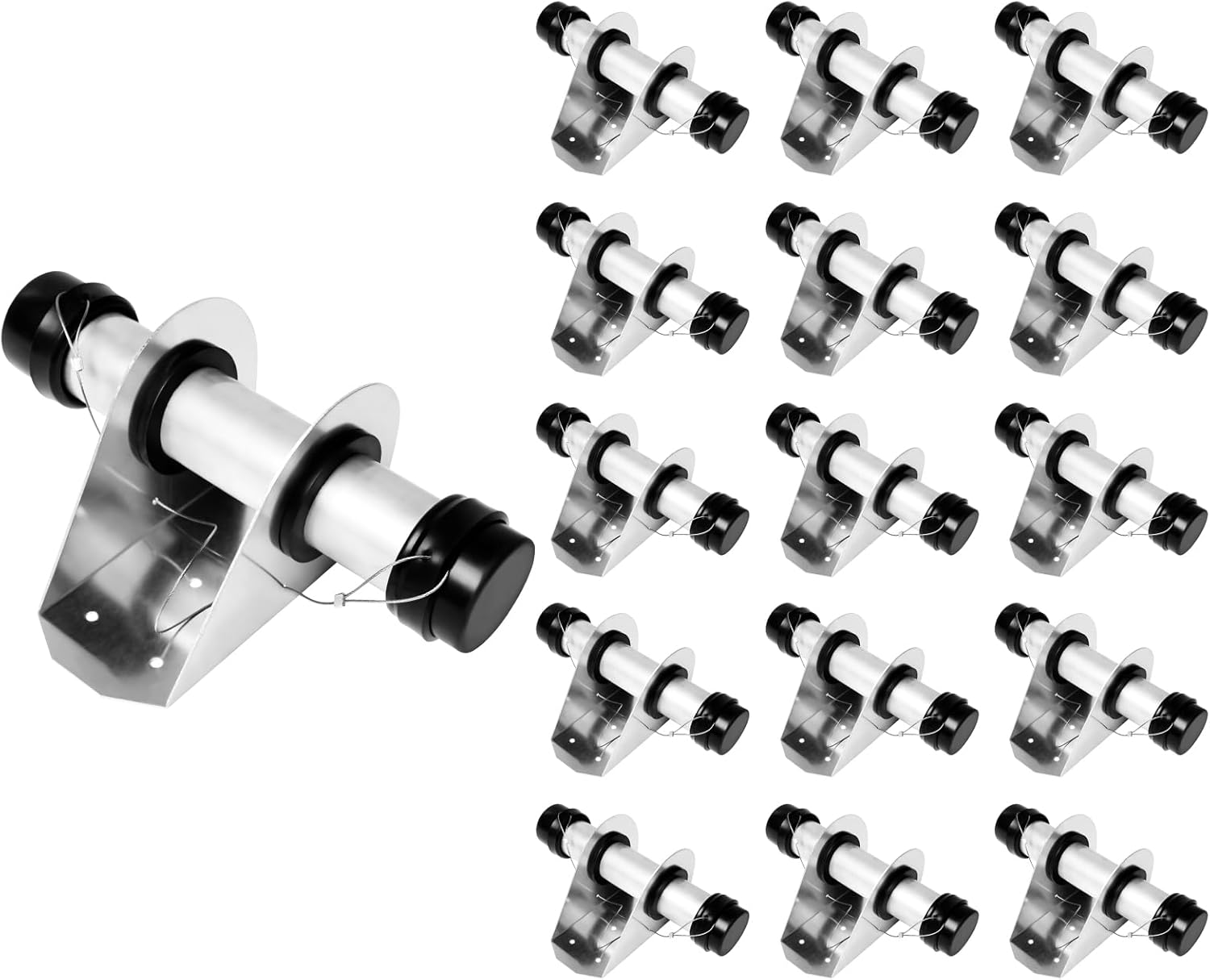 16 Pack Trailer Document Holder Registration Card Box with End Caps Waterproof Aluminum 1-5/8" x 9-7/16" Tube Style for Truck and Trailer