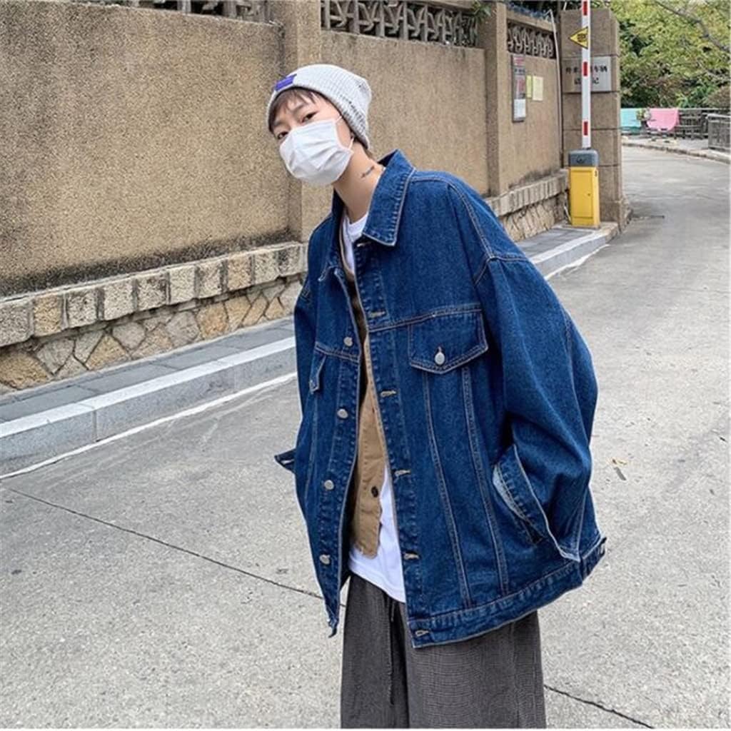 Loose Clothes High Street Denim Jacket Male Fall Tooling Hong Kong Casual