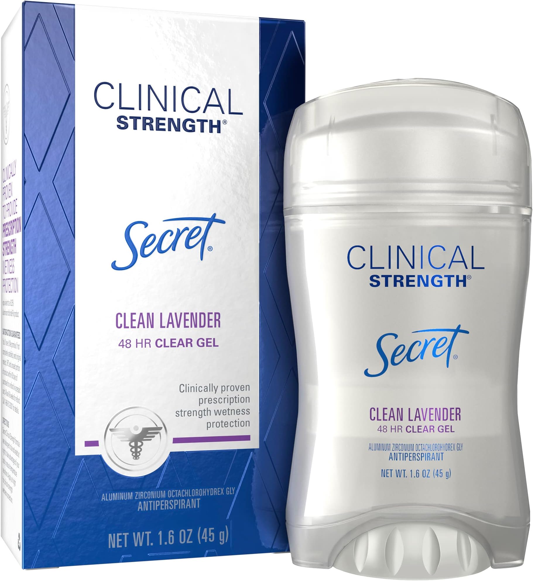 Secret Clinical Strength Clear Gel Antiperspirant & Deodorant,1.60 oz