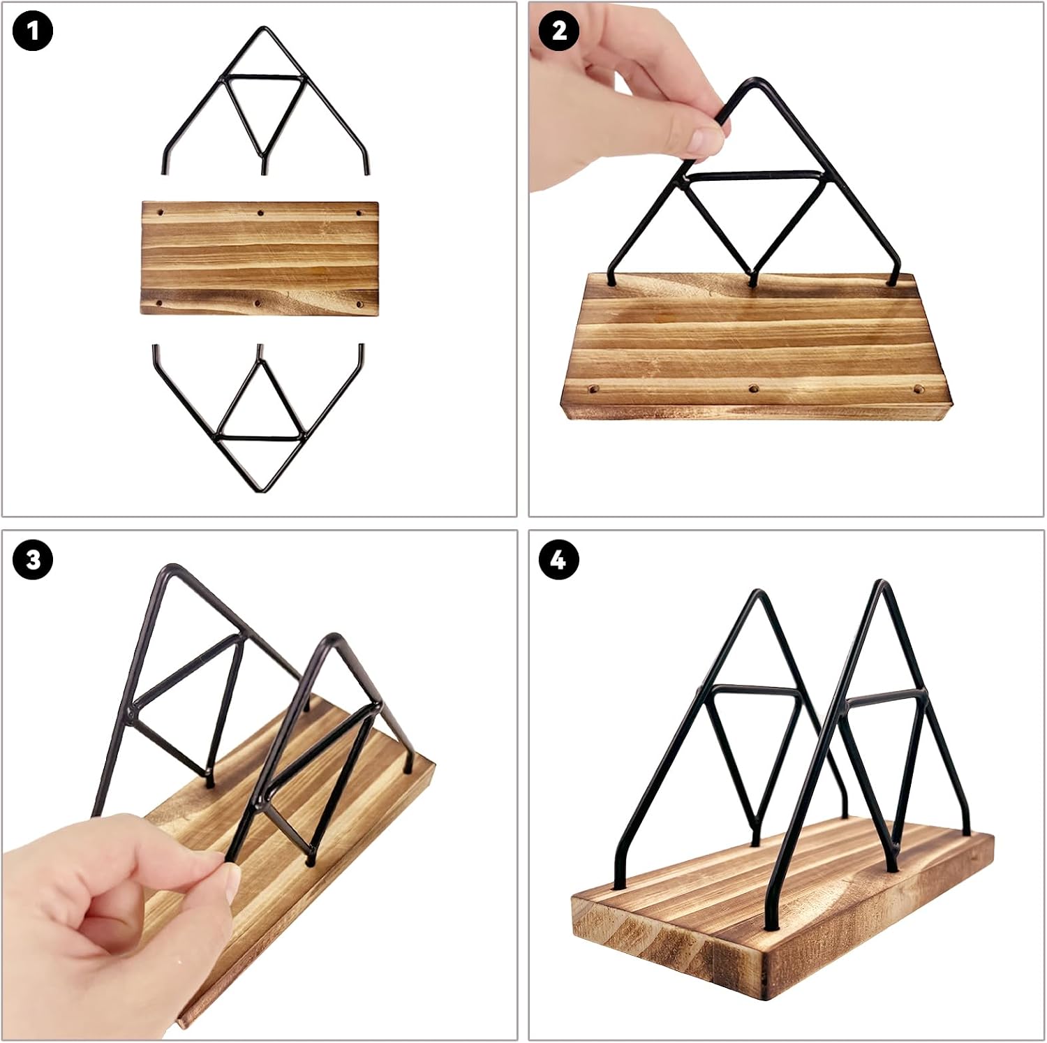 Daily Treasures Wooden Mail Organizer for desk, Mail Holder Countertop Organizer, Letter Holder, Mail Sorter Organizers, Desktop Envelope Document Storage Rack for Home Office School