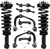 Vista 356 de Detroit Axle - Kit de puntales delanteros para Ford 2000-2004 Focus 2 puntales con muelle helicoidal 2 brazos de control inferiores con rótulas 2001