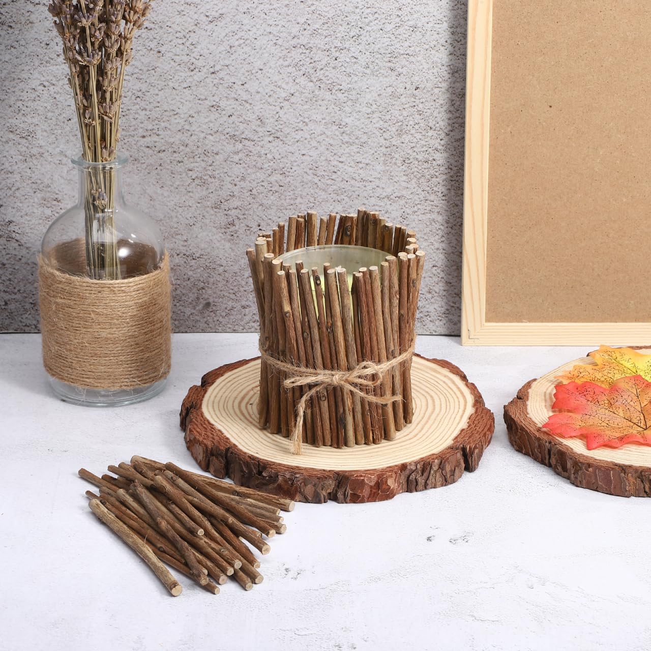 100 Bastoncini Di Legno Naturali Da 10 Cm - Per Decorazioni Fai Da Te E Craft - Foto 6