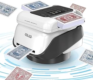 2 in 1 Automatische Kartenmischer und Kartensender,Mehrere Spielmodi,360° Deal,für Spiele wie Poker, UNO und Texas Hold'em