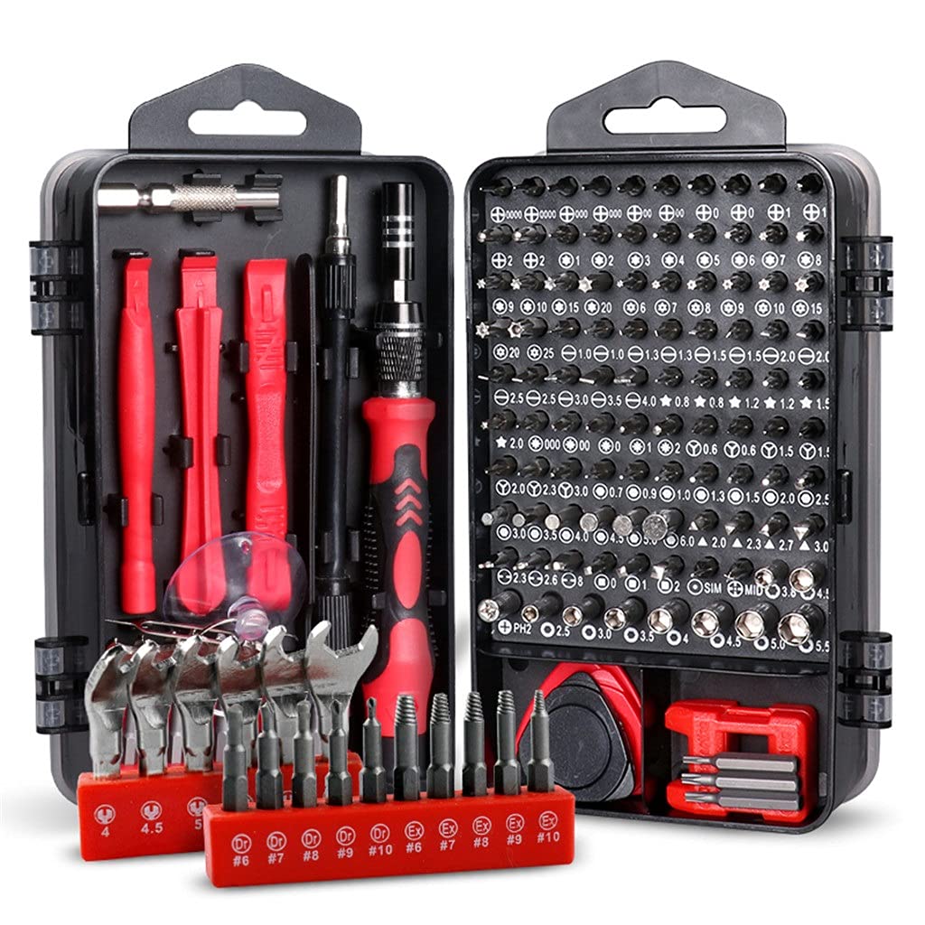 138 en 1 Juego de Destornilladores de precisión Destornillador magnético Torx bits Llave Destornilladores eléctricos Reparación de Tuercas Kit de Herramientas manuales