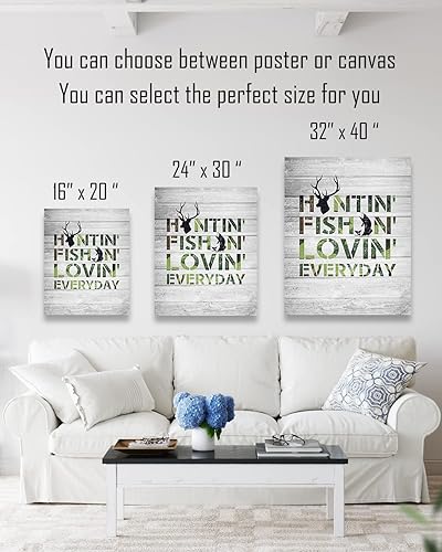 Miniatura 10 de Decoración de pesca y caza, decoración de pared de caza, regalos para cazadores y pescadores, decoración rústica de cabaña de caza, decoración de